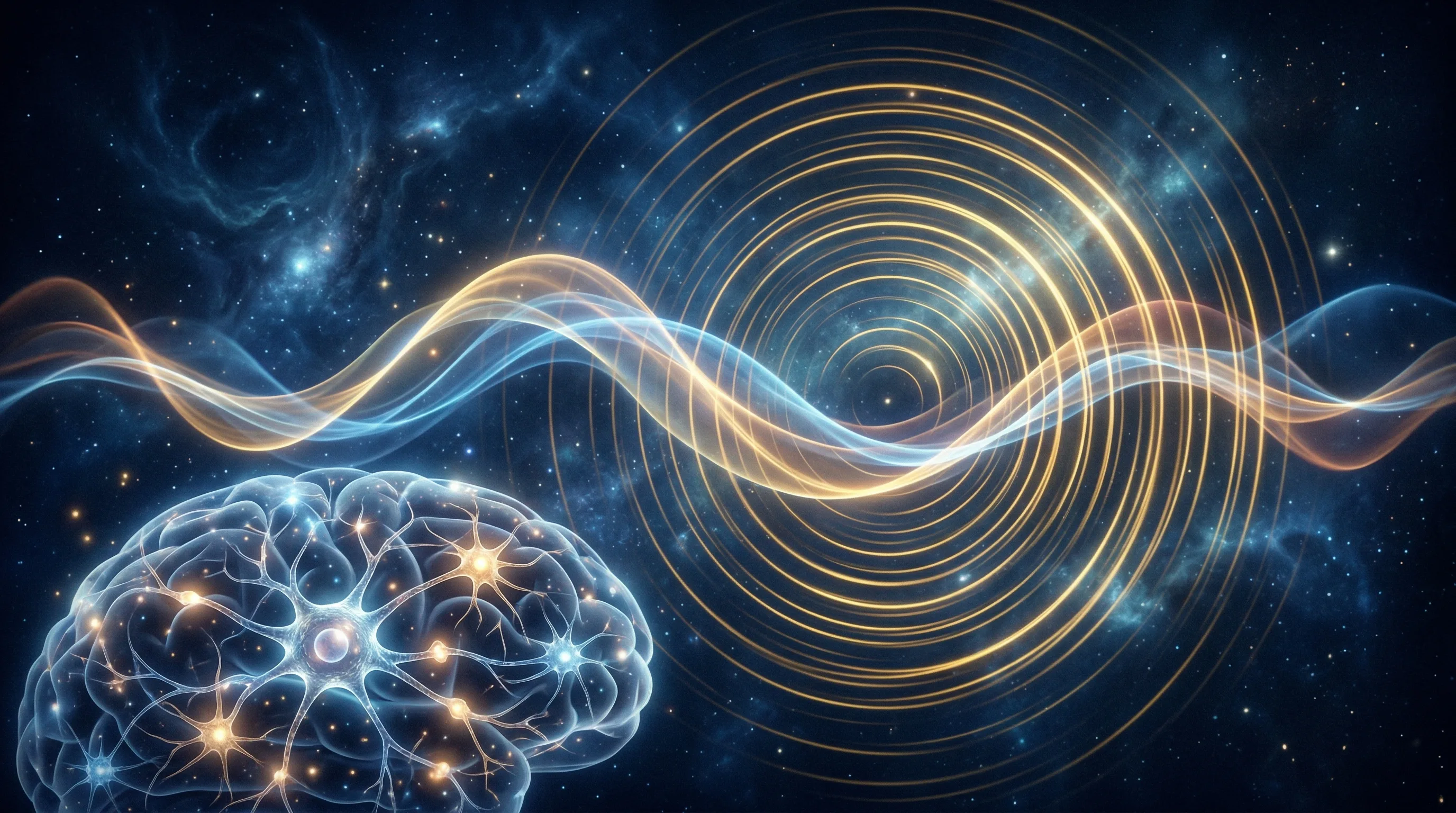 432Hz睡眠効果 — 周波数と脳波のイメージ