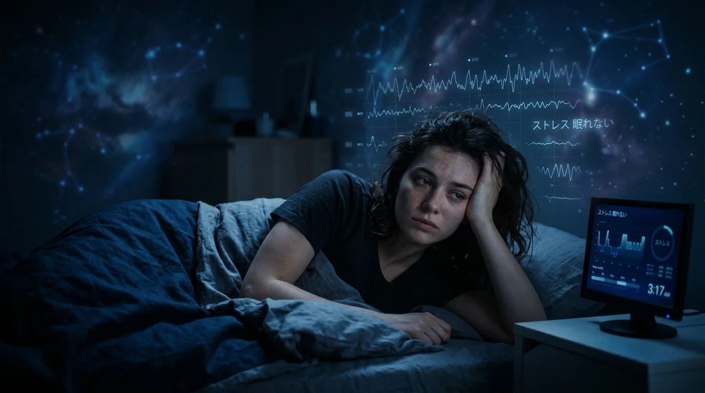 バイノーラルビートで睡眠改善 — 脳波と周波数のイメージ