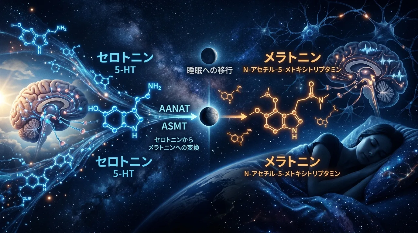 バイノーラルビートで睡眠改善 — 脳波と周波数のイメージ