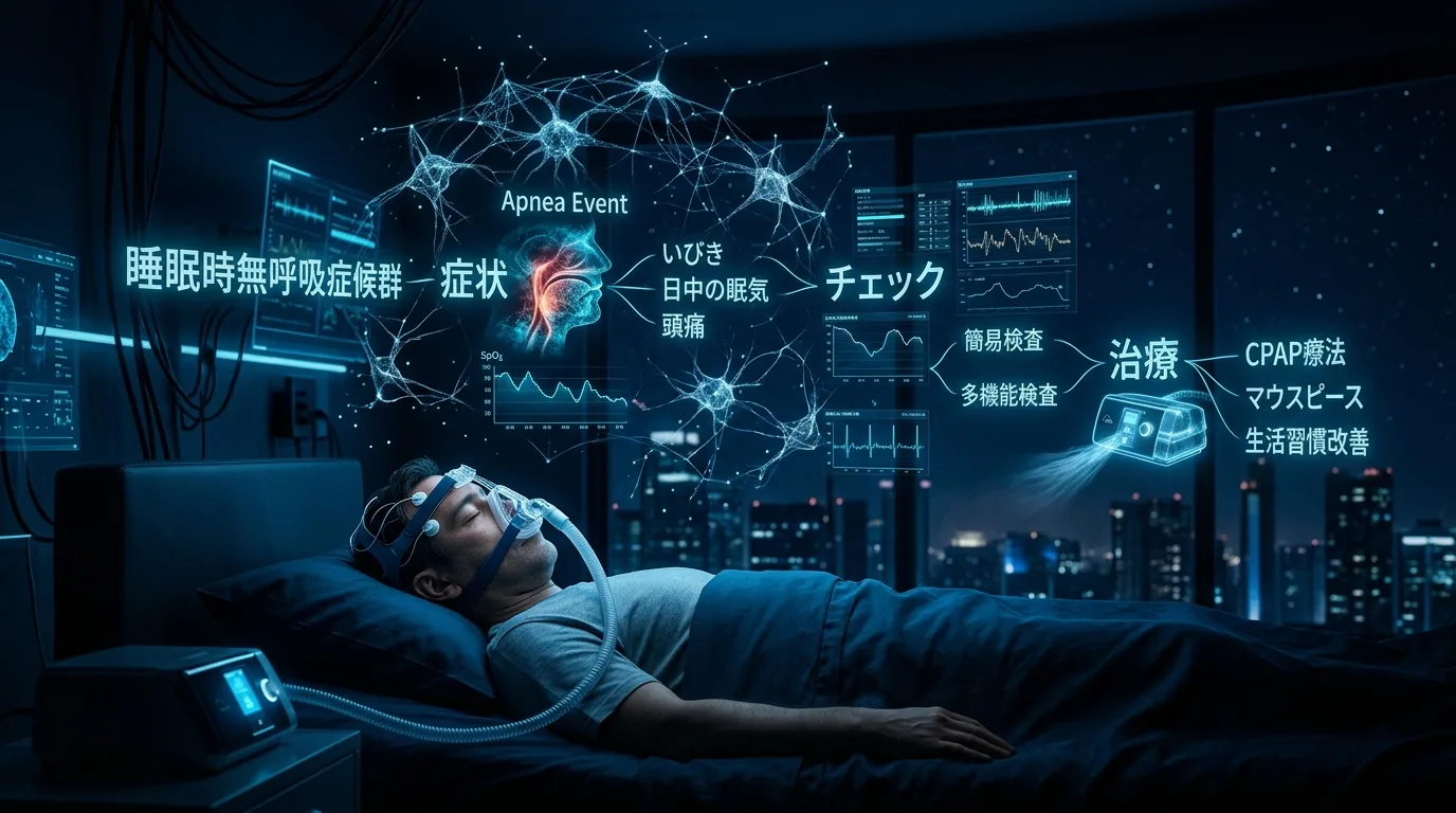 バイノーラルビートで睡眠改善 — 脳波と周波数のイメージ