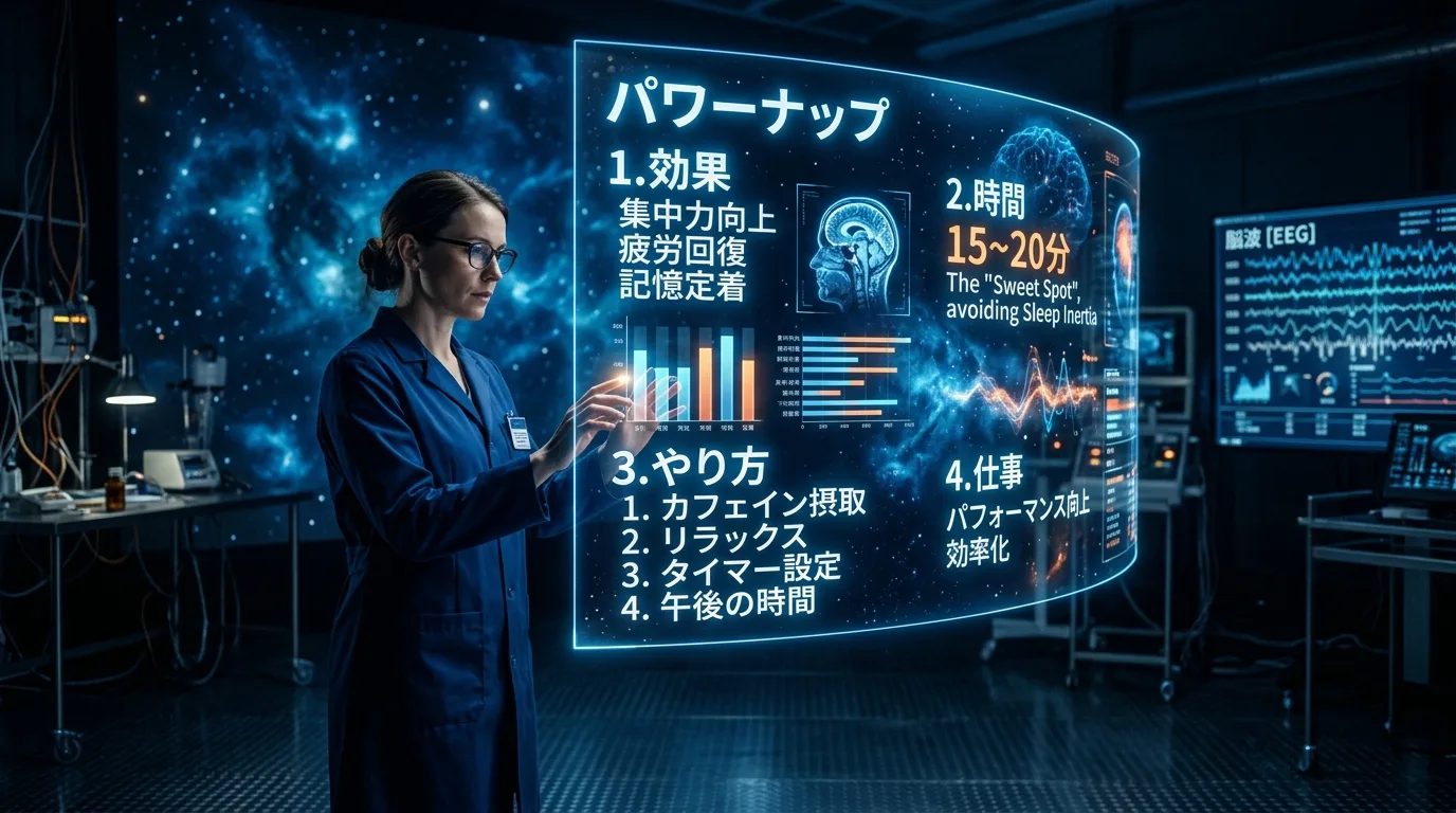 バイノーラルビートで睡眠改善 — 脳波と周波数のイメージ