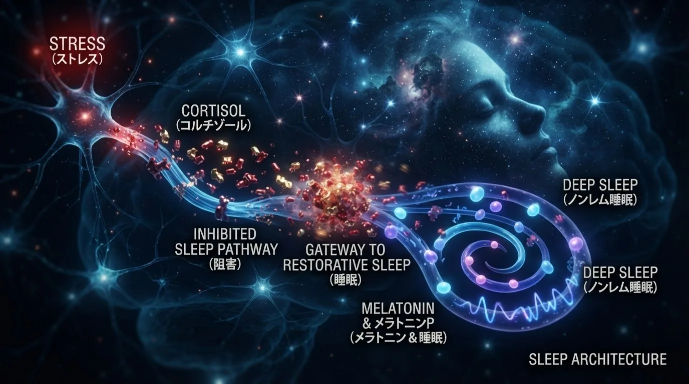 ストレスとコルチゾールが睡眠を妨げる仕組み｜脳科学が示す夜のリセット法