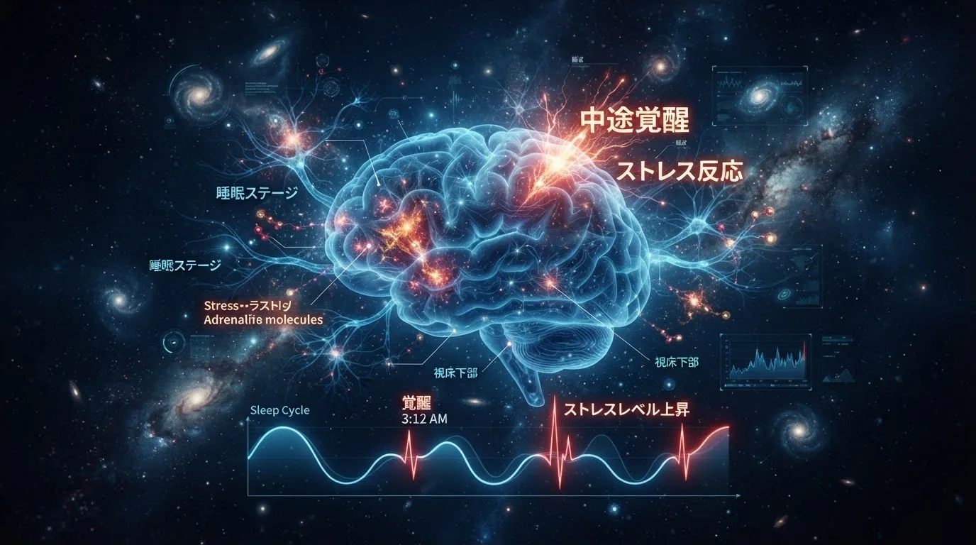 ストレスが中途覚醒を引き起こす仕組み｜コルチゾールと夜間覚醒